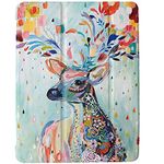 DuraSafe Cases for iPad 6 5 Air 1 2 Gen 9.7 Inch [iPad 6th 5th Air 1st 2nd ] A1893 A1822 MRJN2HN/A MR7G2HN/A Lightweight Smart Adjustable Stand Feature Printed Sleek Design Flip Case - Deer Print