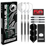 RED DRAGON Pegasus Professional 80% Tungsten Darts Set Available in Steel Tip 23g darts | Amazon Exclusive Dart Set with Flights, Stems (Shafts) and Case