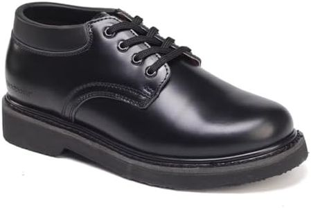 Black 4" Work Shoes Men's Leather Dress Oxford Shoes Classic Lace Up Formal Shoes for Construction and Casual 6D
