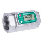 GRYVOZE 2 Inch NPT Digital Flow Meter, 15.8-132 GPM Inline Fuel Turbine Flowmeter with LCD Display for Water, Diesel, Gas Oil, Gasoline, and Other Liquids - Supports Gallon, QTS, PTS, L, m³