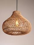 Habere India-All the Cultures Fabricating India Bamboo Lampshades | Bamboo Pendant Lamp | Boho Lamp Shades | Cane Lampshade | Rattan Lamp Shade | Bamboo Hanging Lamps (Diameter 33 CM, Height 29 CM)