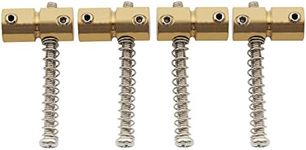 Musiclily Pro 19mm Brass Bass Bridge Saddles for 4 String PB Precision Bass JB Jazz Bass Guitar (Set of 4)