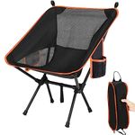 Nestling® Portable Ultralight Folding Chair Camping Chair for Outdoor, Camping, Picnic, Fishing, Hiking and More (Orange)