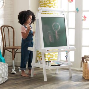 KidKraft Deluxe Wooden Artist Easel – Double-Sided Kids Art Station