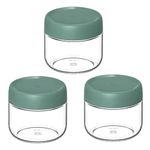 Povinmos® 3Pack Overnight Oats Containers with Lids,10oz Glass Jar with Scew Lid,Salad Dressing Fruit Veggies Sauce Snacks Meal Prep Food Containers,Spice Jars,Wide Mouth Storage Containers