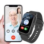 Vexorium Smart Watch with Fall Detection, GPS Tracker for Seniors with Dementia, Alzheimer's or Autism, SOS Emergency Call Bracelet for Elderly,Black