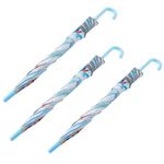 Kuber Industries Disney Frozen Print Umbrella For Kids|Automatic Umbrella For Rain-Pack of 3 (Sky Blue)