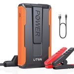 Jump Starter Power Pack,UTRAI 2500A Car Battery Jump Starter Booster(For 7.5L Petrol/5.5L Diesel) Car Jump Starter for 12V Vehicles,Portable Jump Pack with Jump Leads,LED Flashlight,3.0 Quick Charge