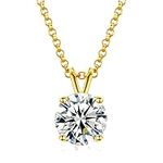 Moissanite Necklace for Women,0.1CT