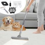 AURONIX 6 in 1 Carpet Rake for Pet Hair Removal with 51” Adjustable Pet Hair Removal Broom for Rugs, Mats and Couch