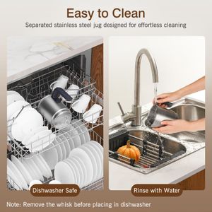 SIMPLETASTE 4-in-1 Electric Milk Frother – Hot & Cold Foam Maker