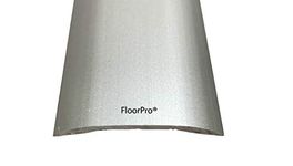 Self Adhesive Floor Cover Trim Door Bar Threshold - Covers Laminate Floors/Wood/LVT - Stick Down Transition Threshold Strip - Metal Plate Joins Flooring/Fills The Gap - Silver Colour