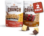 Catalina Crunch Cereal Variety Pack, Cinnamon Toast & Dark Chocolate (2 Flavors) | Low Carb, Zero Sugar, Gluten & Grain Free, Fiber | Vegan Snacks, Protein Snacks | Breakfast Protein Cereal | Keto Friendly