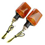 MUXSAM 1 Pair Turn Signals Light Turning Indicators Universal 12V Bulbs for Motorcycle with 8mm Mounting Bolt