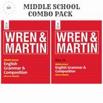 Middle School English Grammar and Composition by Wren & Martin with Key to Middle School English Grammar and Composition By Wren & Martin - 2024 Edition with New Updated Syllabus (Set of 2 Books)