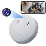 Wireless Spy Camera Smoke Detector, HD 1080P Wifi Mini Hidden Nanny Camera, Motion Detection, Night Vision, Loop Recording, Remote Live Viewing Control, Home/Office/Room Security Camera