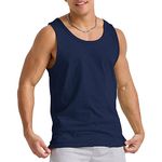 Hanes Mens Originals Tri-Blend Tank Top, Lightweight Tanks for Men, Sleeveless Tank Shirt, Athletic Navy Pe Heather, Medium