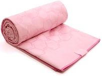 Eunzel Yoga Towel for Hot Yoga,Non-Slip Double Sided Silicone Grip Towel Absorbent Microfiber Towel for Hot Yoga, Vinyasa and Power 26.5"x72", Pink