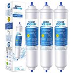 Water Filter Replacement for Samsung DA29-10105J, DA29-10105J HAFEX/EXP, WSF-100, DA99 02131B, EF9603, HAIER LG Fridge Water Filter 3 Pack by GOLDEN ICEPURE RWF0300A (Invoice Available)