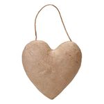 Darice Paper Mache Puffy Heart with String 5-1/2 inches (3-Pack) 2833-44