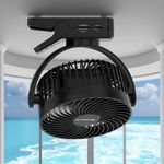 6-inch Magnetic Cruise Ship Approved Fan, 12000mAh Battery Operated Clip on Fan with 3 Speeds, LED Lantern, Timer, Magnetically Sticks on Cabin Ceilings and Walls, Cruise Essentials 2025 - Black