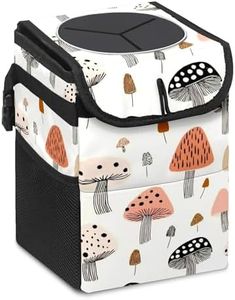 GVGHIDZ Car Trash Can – Multi-Purpose, Lightweight and Portable with Durable Water-Resistant Coating, No Installation Required, Practical and Ample Capacity, Variety of Colors.Mushroom