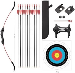 LWANO Bow and Arrow Set for Kids, Archery Beginner Gift with 10 Arrows, 5 Target Face, Ideal for Kids, Youths, Teens, Perfect for Left & Right Handers