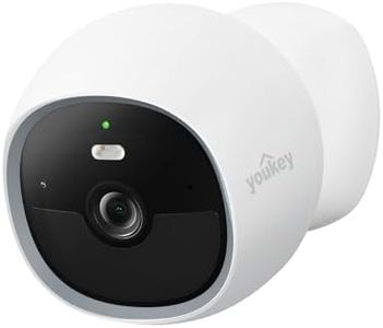youkey Magnetic Indoor Security Camera Wireless, 2K Battery Powered Camera, No Subscription, Built-in 8GB Storage, Wire-Free for Renters, Compatible with Alexa & Google, Pet/Baby Monitor(S320)