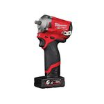 Milwaukee M12 FIW38-622X FUEL™ Impact Wrench Kit 12V 1 x 2.0Ah & 1 x 6.0Ah Li-ion