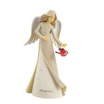 Enesco Foundations Expressions Always Near Cardinal Rememberance Angel Figurine, 7.5 Inch, Multicolor