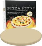 VIKEYHOME Round Pizza Stone, Heavy Duty Cordierite Pizza Grilling Stone, Baking Stone, Pizza Pan, Perfect for Oven, BBQ and Grill, Thermal Shock Resistant, Durable and Safe, 12 Inch Round, 4.6Lbs