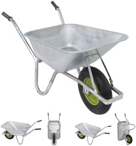 TRUTZHOLM Profi Schubkarre 100L 250 kg Traglast Vollgummirad 4.00-8 mit Stahlfelge Kugellager Schiebetruhe für Garten und Baustelle robust langlebig extra stabiles Chassis