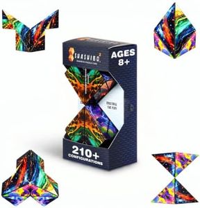Shashibo Sensory Fidget Toy for Adults & Kids, Stress Relief Fidget Toy for Adults, Teens & Kids, Cool Fidget Toys for Desk, Classroom Must Have, Sensory Shape Shifting Cube, 100+ Possible Shapes
