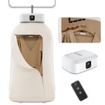Portable Clothes Dryer, Mini Compact & Foldable Electric Dryer with Adjustable Timer & Remote Control, Fast Drying Small Machine for Apartment, RV, Travel, Home, Dorms, Includes Dry Bag