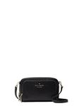 Kate Spade New York Staci Dual Zip Around Crossbody Shoulder Bag (Black)