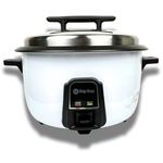 Maya Range Commercial Electric Rice Cooker & Steamer - 3.6L (20 Cups) 1300W Keep Warm Function, Removable Non Stick Bowl, Stainless Steel Lid, Easy to Clean, Measuring Cup & Spoon