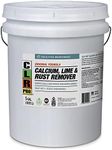 CLR PRO Calcium, Lime & Rust Remover - Quickly Removes Calcium and Lime Deposits, Stubborn Rust Stains, and Household Hard Water Deposits, Soap Scum, and Dirt - 5 Gallon Pail