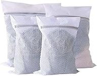 4 Pack Laundry Bags for Delicates, Extra Large Mesh Washing Bag Lingerie Net Bags for Washing Machine, Washer and Dryer Travel Laundry Bag for Underwear, Socks, T-shirts, Sweater, Baby Clothes