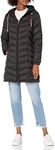 Tommy Hilfiger Women's Mid-length Down Packable Jacket, Chevron Packable Black, X-Large