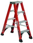 Louisville Ladder 4-Feet Fiberglass Twin Front Ladder, 375-Pound Load Capacity, FM1404HD