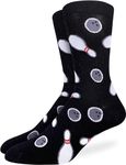 Good Luck Sock Men's Bowling Socks, Black, Adult