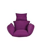 Rudra Craft Hanging Chair Cushions for Hanging Egg Chair,Washable Cushion, Thicken Patio Hanging Egg Chair Seat Pad, Garden (Only Cushion) (Purple)