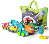 ALASOU 8 PCS Baby Cranes Car Toys with Playmat/Storage Bag|1st Birthday Gifts for Toddler Toys Age 1-2|Baby Toys for 1 2 Year Old Boy Birthday Gift|Stocking Stuffers for Toddlers 1-3