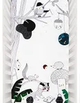 Rookie Humans 100% Cotton Sateen Fitted Crib Sheet: Woodland Dreams. Modern Nursery, Use as a Photo Background for Your Baby Pictures. Standard Crib Size (52 x 28 inches) (Black White)