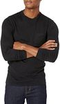 Amazon Essentials Men's Slim-Fit Long-Sleeve Pocket T-Shirt, Black, Medium