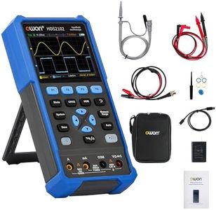 OWON Oscilloscope HDS2102 2 in 1 Digital Handheld Oscilloscope Multiumeter,20000 Counts Digital Multimeter with 3.5 inch LCD Display,2-CH 100 Mhz Bandwidth USB Type-C Interface