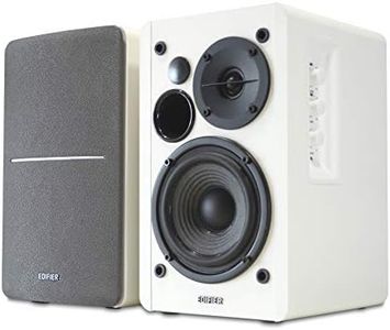 Edifier R1280T Active Remote Control Bookshelf Studio Speakers, 2 x RCA Line In, Optical and Coaxial connections, Built in Amplifier Ideal for Laptop, PC, MAC, Phone, and Hi-Fi White/Silver