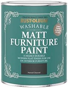 Rust-Oleum Black Furniture Paint in Matt Finish - Natural Charcoal (BLACK) 750ml