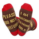 TSOTMO Girls Luke's Socks TV Shows Gift Please Do Not Disturb I AM Watching Girls Socks (C.Girls Brown)