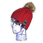 MATANA Wireless Unisex Winter Bluetooth Hat with Stereo Speaker Headphones, Built-in Mic, Handsfree Burgundy